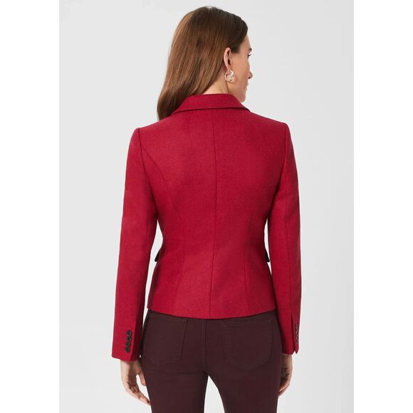 Hobbs Hackness Wool Jacket - Raspberry 10 - Picture 2 of 8